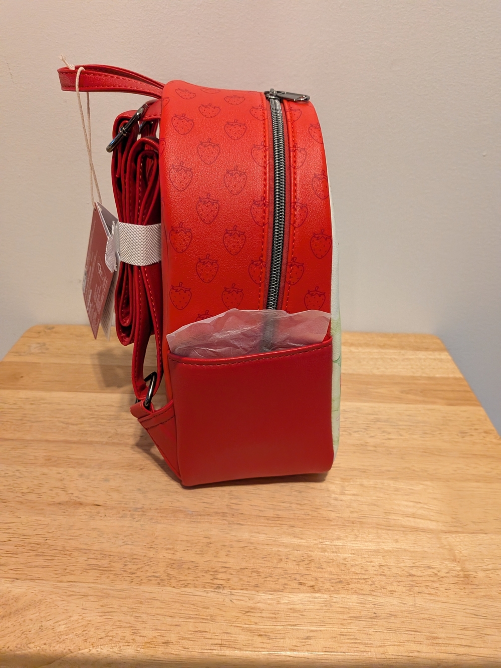 Loungefly Strawberry Shortcake Red White Mini Backpack - Picture 4 of 4